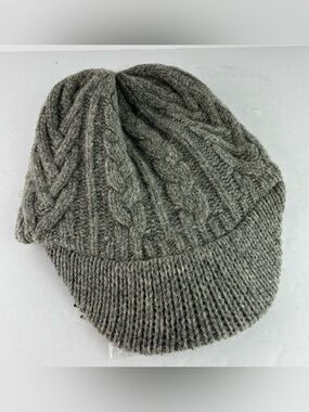 Jeff & Amy Hatter’s Hub NWT Wool Gray Knit Cap w/Brim